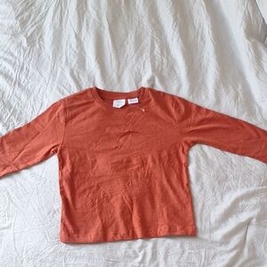 Zara Kids Rust Long Sleeve Tee Size 2/3 Years